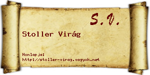 Stoller Virág névjegykártya